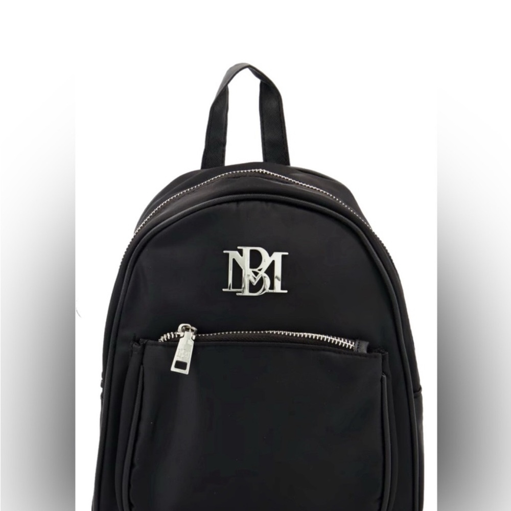 NWT Solid Black BADGLEY MISCHKA Vegan
Leather Mini Nylon Backpack